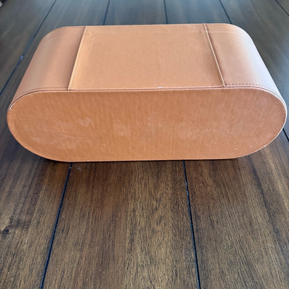 Dyson‎ Airwrap Styler Leather Large Storage Hard Box Brown Traveling Case Only - Picture 3 of 9